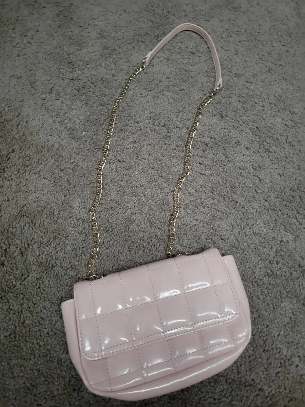 Forever 21 Pink Quilted Vinyl Type Purse
